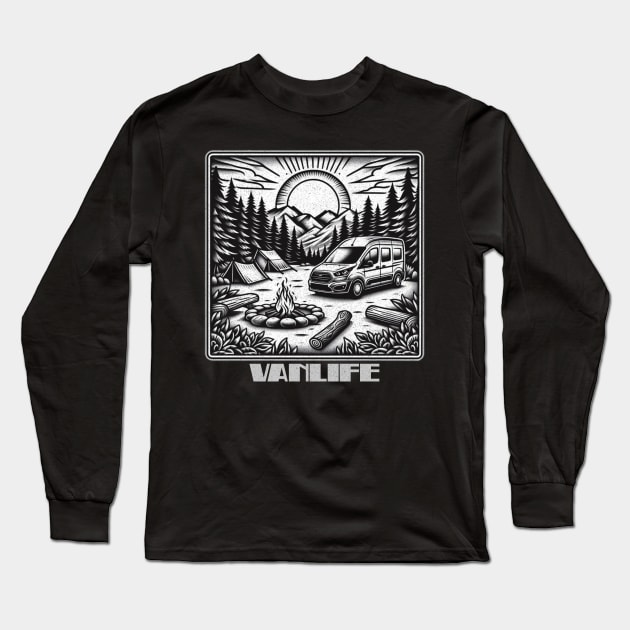 Transit connect camper conversion Long Sleeve T-Shirt by Tofuvanman